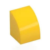 Brick Curved 1 x 1, Yellow