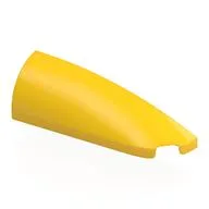 Brick Round, Curved Double 1 x 4 with Stud Notch Right, Yellow