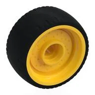 Wheel Rim 24 x 12 with Black Tyre, Yellow