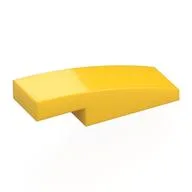 Brick Curved 3 x 1 x 2/3, Yellow