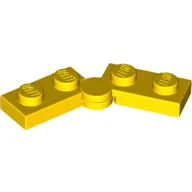 Hinge Plate 1 x 4 Swivel Top / Base - Solid Clip [Complete Assembly], Yellow
