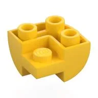 Brick Curved Inverted 2 x 2 x 1, Corner, Yellow