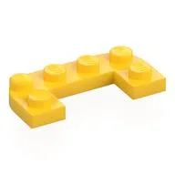 Plate Round Half 2 x 4 with 1 x 2 Cutout, Yellow