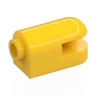 Brick Round, Curved 1 x 2 with Side Stud, Bar, Yellow