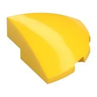 Brick Round Corner, Curved 3 x 3 x 1 Quarter Circle, Yellow
