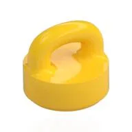 Tile Special Round 1 x 1 Special with Clip-Bar, Yellow