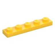 Plate 1 x 5, Yellow