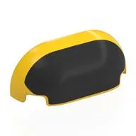 Brick Round, Curved Triple 1 x 3 x 1, Black Print, Yellow