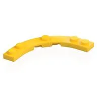 Plate Round Corner 5 x 5 with 4 x 4 Round Cutout, Yellow