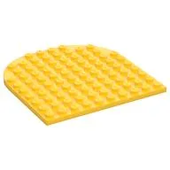 Plate 10 x 10 with Rounded End, Yellow