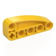 Technic Beam 2 x 5 L-Shape with Quarter Ellipse Thick, Yellow