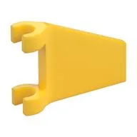 Flag 2 x 2 Trapezoid with Flared Area between Clips, Yellow
