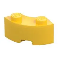 Brick Round Corner 2 x 2 Macaroni with Stud Notch and Reinforced Underside [New Style], Yellow