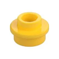 Plate Round 1 x 1 with Open Stud, Yellow