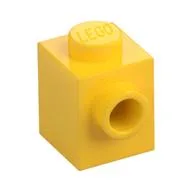 Brick Special 1 x 1 with Stud on 1 Side, Yellow