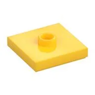 Plate Special 2 x 2 with Groove and Center Stud (Jumper), Yellow
