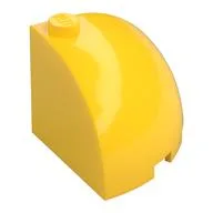 Brick Round Corner 3 x 3 x 2 Dome Top, Yellow