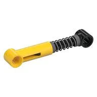 Technic Shock Absorber 6.5L with Hard Spring, Tight Coils at End, Black Rod [Complete Assembly], Yellow