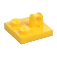 Hinge Plate 2 x 2 Locking with 1 Finger on Top, Yellow