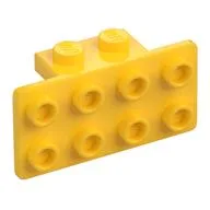 Bracket 1 x 2 - 2 x 4, Yellow
