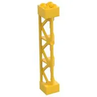 Support 2 x 2 x 10 Girder Triangular Vertical - Type 4 - 3 Posts, 3 Sections, Yellow