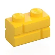 Brick Special 1 x 2 with Masonry Brick Profile, Yellow