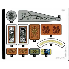 Sticker Sheet for Set 71814-1, White
