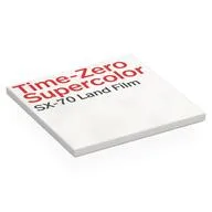 Tile 6 x 6 with Red 'Time-Zero Supercolor' and Black 'SX-70 Land Film' Print, White