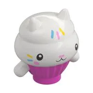 Creature, Cupcake Kitten with Dark Pink Body Print (Cakey), White
