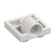 Plate Special 2 x 2 with 1 Pin Hole [Complete Underside Rib], White