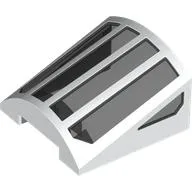 Windscreen Cylinder 4 x 4 x 2 with Trans-Black Windows Pattern, White