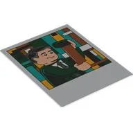 Polaroid Photo with Minifigure Holding Camera Film Print, White