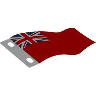 Flag 7 x 5 Wave with Union Jack on Red Field Print, White