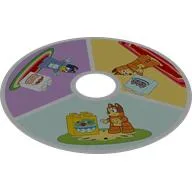 Disc for Duplo Spinner with Bluey Scenes Print, White