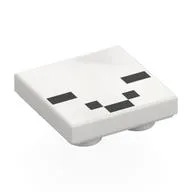 Tile Special 2 x 2 Inverted with Pixelated Ghast Print, White