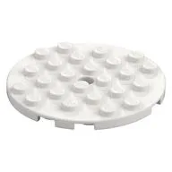 Plate Round 6 x 6 with Hole, White