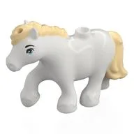 Animal, Pony with Tan Mane, Tail Pattern, White