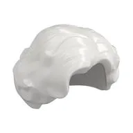 Hair Short Wavy with Side Part, White