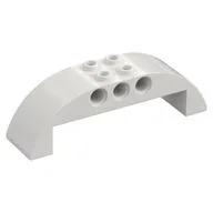 Brick Curved 2 x 8 x 2 Double, White
