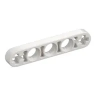 Technic Beam 1 x 5 Thin with Axle Holes on Ends, White