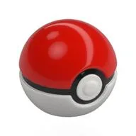 Minifig Accessory, Poke Ball with Red Top, Black Center Pattern, White