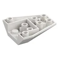 Brick Wedged, Sloped Inverted 4 x 4 Triple [4 Connections between Front Studs], White