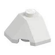 Brick Wedged, Sloped 45° 2 x 2 Corner, White