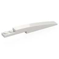 Brick Curved 10 x 1 [Symmetric Inside Ridges], White