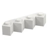 Brick Wedged 4 x 4 Facet, White