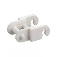 Technic Link, Reinforced, with Beveled Edge, White