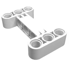 Technic Beam 3 x 5 Thick [90° Offset Centre Beam Holes], White