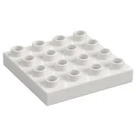 Duplo Plate 4 x 4, White