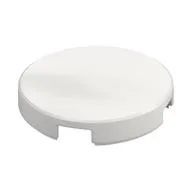 Tile Round 2 x 2 with Bottom Stud Holder, White