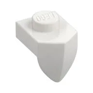 Plate Special 1 x 1 with Vertical Tooth, White